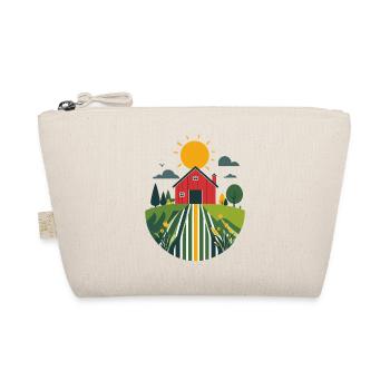 Farm with red barn agriculture motif - Organic Pouch - nature - Front