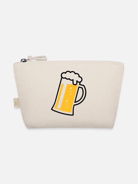 Maßkrug (Bier / Bierseidel / Bierglas / R /// 2C)  - Bio-Täschchen - Natur - Vorne