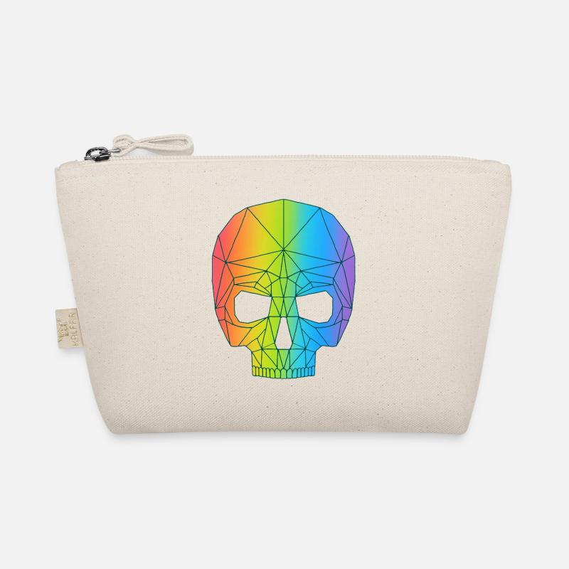 Schädel in Farbe Bio-Täschchen