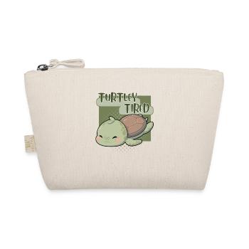 Turtley Tired – Müde Schildkröte - Organic Pouch - nature - Front