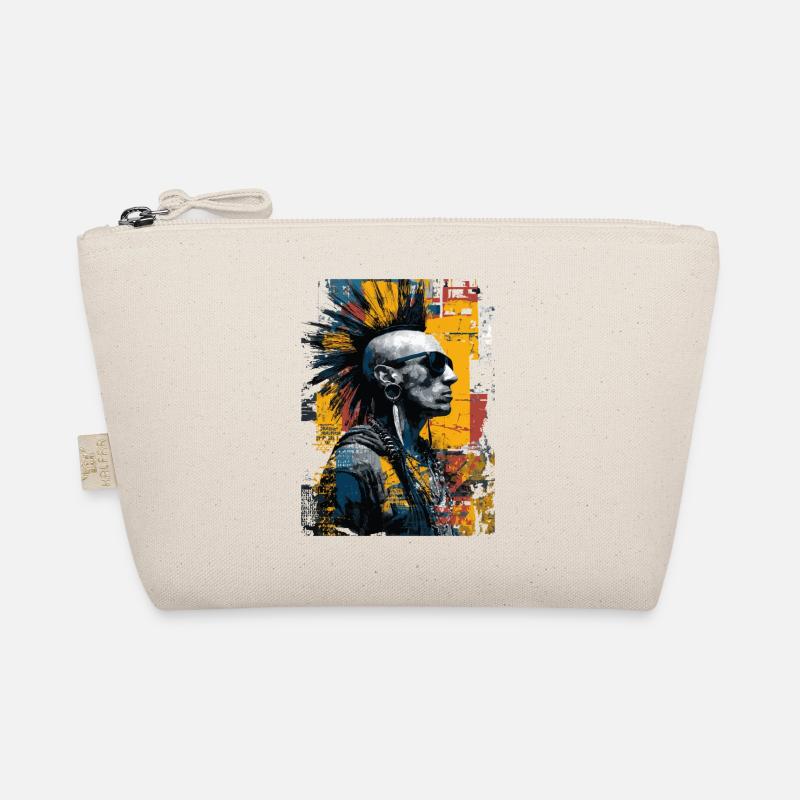Portrait punk avec art urbain mohawk Trousse biologique
