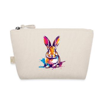 Colorful Rabbit in Watercolors Splashes of Color - Organic Pouch - nature - Front
