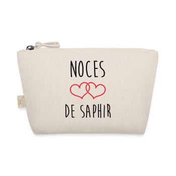 Sapphire Wedding 16 Years of Marriage - Organic Pouch - nature - Front