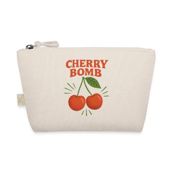 Cherry Bomb Duo Illustration - Organic Pouch - nature - Front
