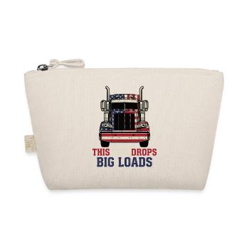 Trucker US Semi Truck Driver Dad - Organic Pouch - nature - Front