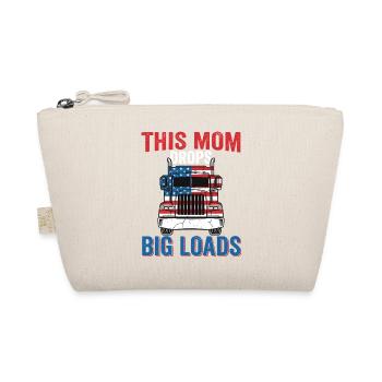 Trucker US Semi Truck Driver Mom - Organic Pouch - nature - Front
