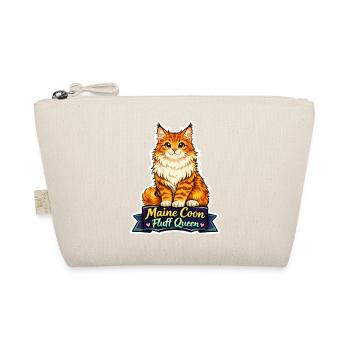 Maine Coon Fluff Queen Cat Design - Organic Pouch - nature - Front