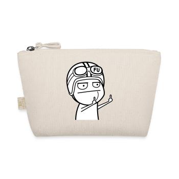 Meme with moped helmet (colors can be changed) - Organic Pouch - nature - Front