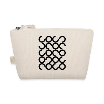 geometric circles pattern  - Organic Pouch - nature - Front