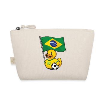 Le fan de football brésilien avec un drapeau - Trousse biologique - nature - Devant