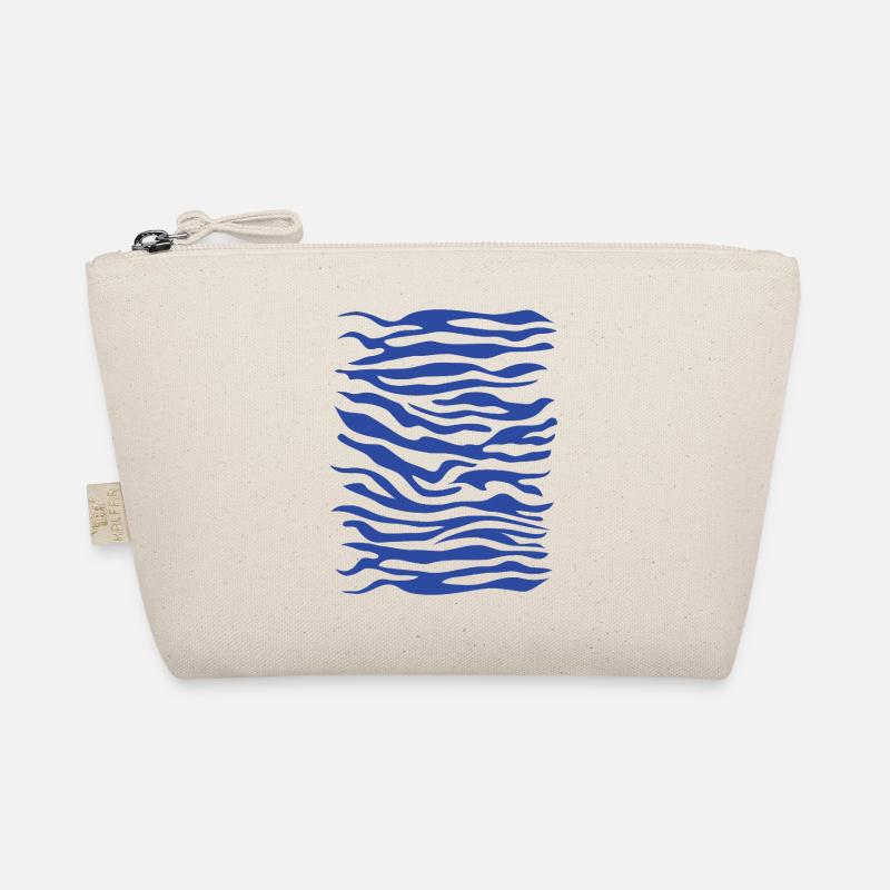 Zebra Muster blau Bio-Täschchen