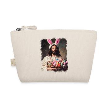 Ostern lustiger Jesus Christus mit Ostereiern - Bio-Täschchen - Natur - Vorne
