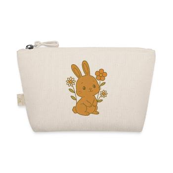 Hase Häschen Frühling Blumen Sommer Ostern Garten - Bio-Täschchen - Natur - Vorne