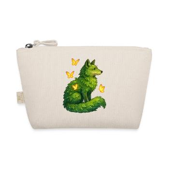 Green Fox Butterfly Fantasy - Organic Pouch - nature - Front