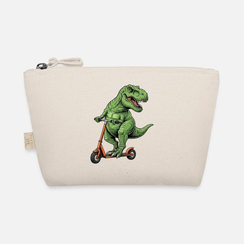 Dinosaurier-Roller T-Rex auf Scooter-Geschenken Bio-Täschchen