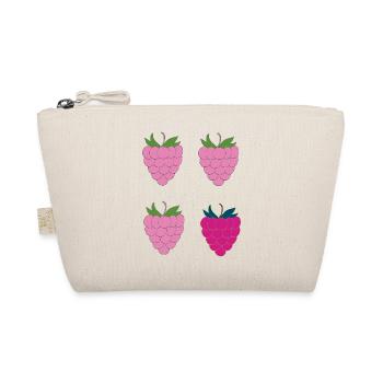 Double Raspberry Pop Art - Organic Pouch - nature - Front