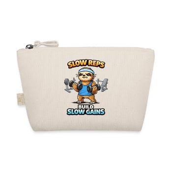 Slow Reps Sloth: Build Slow Gains - Organic Pouch - nature - Front