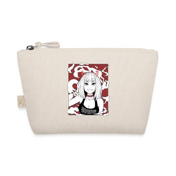 Anime Devil Girl Goth Design - Organic Pouch - nature - Front