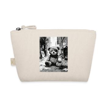 Ours en peluche avec cache-œil près de la route - Trousse biologique - nature - Devant