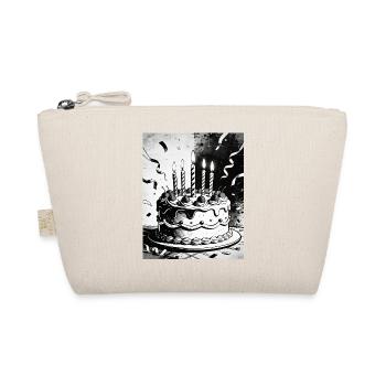 Monochrome Birthday Cake Candles - Organic Pouch - nature - Front