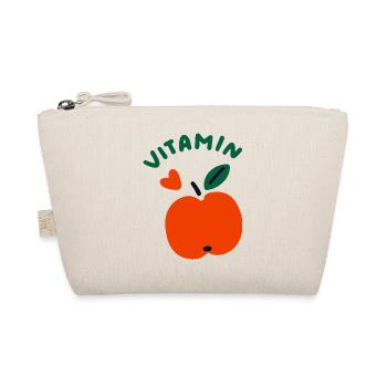 Vitaminapfel – Niedliches, gesundes Fruchtdesign - Bio-Täschchen - Natur - Vorne