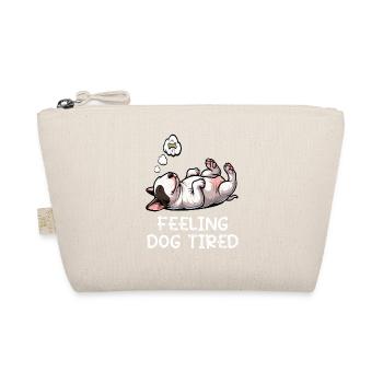 Feeling Dog Tired Miniature Bull Terrier Bully - Organic Pouch - nature - Front