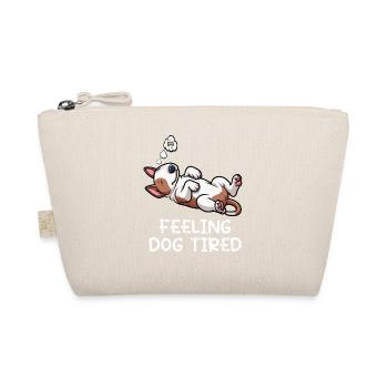 Feeling Dog Tired Miniature Bull Terrier Bully - Organic Pouch - nature - Front