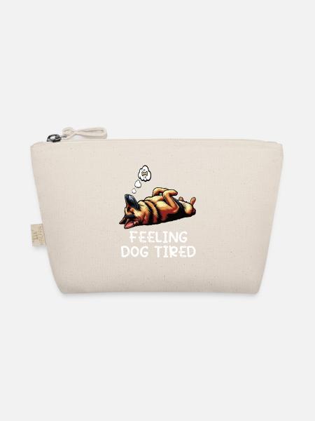 Feeling Dog Tired German Shepherd - Organic Pouch - nature - Front