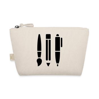 Brush, Pencil and Pen - Art Symbol - Organic Pouch - nature - Front