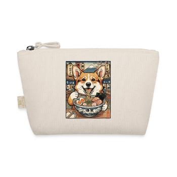 Corgi Ramen Dream at Mt Fuji - Organic Pouch - nature - Front