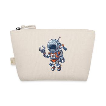Astronaut Robot in Orange Blue Suit - Organic Pouch - nature - Front