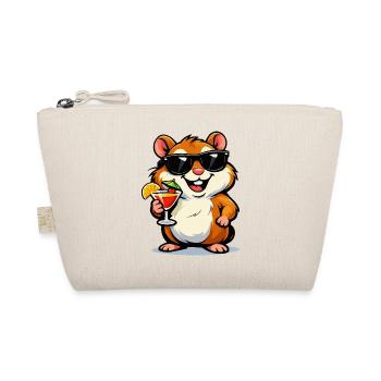 Sunglasses Hamster Cocktail Fun - Organic Pouch - nature - Front