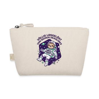 Astronaut Faultier Deadline Weltraum Design - Bio-Täschchen - Natur - Vorne