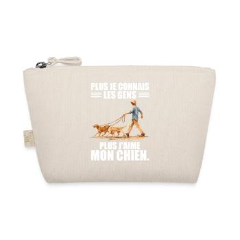 Plus Je Connais Les Gens... Humour Chien & Rétro - Trousse biologique - nature - Devant