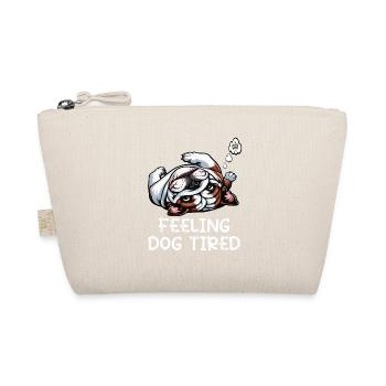 Feeling Dog Tired English Bulldog Bully Holder - Organic Pouch - nature - Front