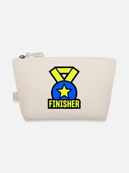 Stolzer Finisher Medaille Stern - Bio-Täschchen - Natur - Vorne