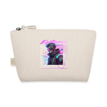 Neon Cyberpunk Cyclist - Organic Pouch - nature - Front