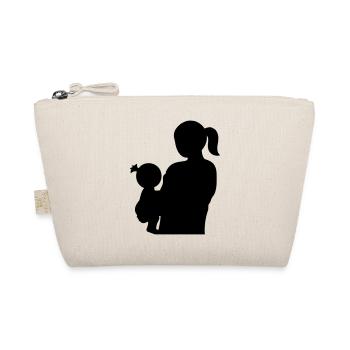 Family Silhouette Parents Children Love Together - Organic Pouch - nature - Front