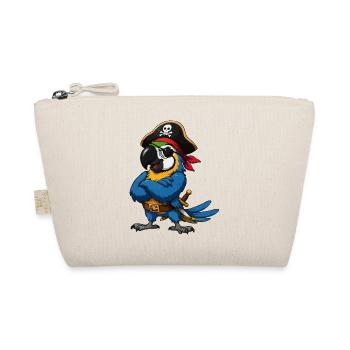 Pirate bird with eye patch - Organic Pouch - nature - Front