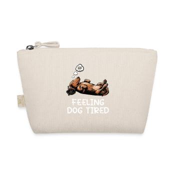 Feeling Dog Tired Long Hair Dachshund Dachshund Dachshund - Organic Pouch - nature - Front