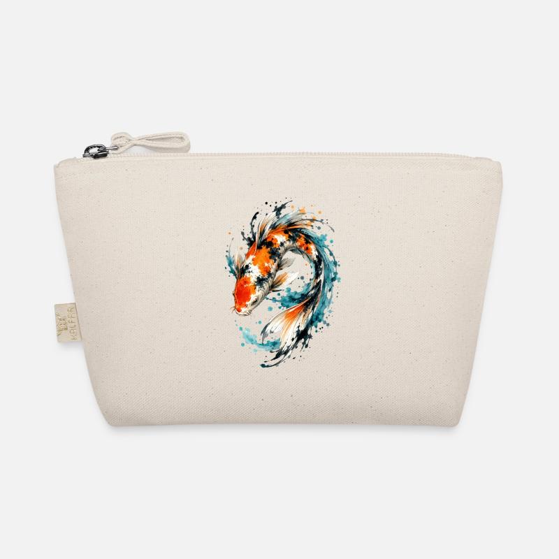 Watercolor Koi Splash Organic Pouch