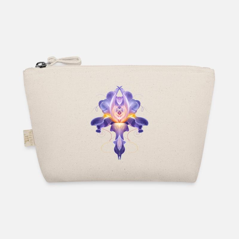 Abstrakte Iris Blüte Leuchtendes Florales Design Bio-Täschchen