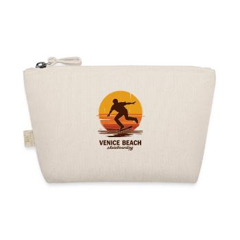 Venice Beach Sunset Skateboarder - Organic Pouch - nature - Front