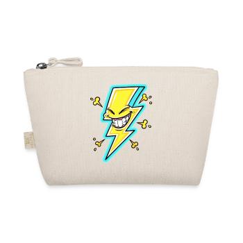 Laughing Lightning Cartoon - Organic Pouch - nature - Front