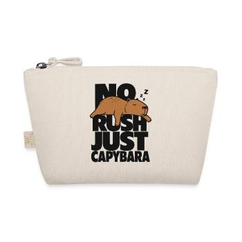 No Rush Just Capybara - Bio-Täschchen - Natur - Vorne
