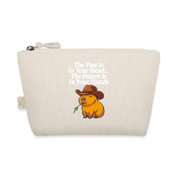 Cowboy Capybara Future - Motivational Quote Meme - Organic Pouch - nature - Front