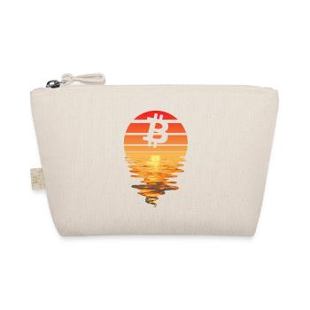 Bitcoin Retro Sunnendoom - Organic Pouch - nature - Front
