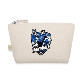Handball Stürmer Blau Shield - Bio-Täschchen - Natur - Vorne