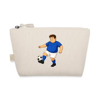 Fußballer mit Ball - Bio-Täschchen - Natur - Vorne
