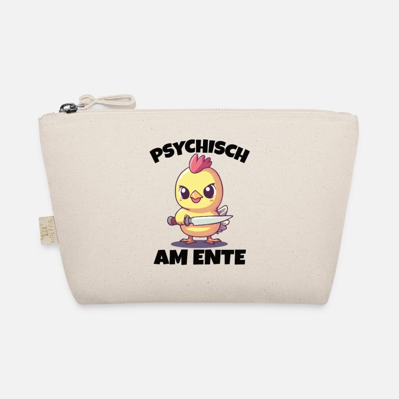 Psychically on the duck funny saying Organic Pouch